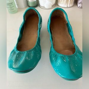 Tieks Blue patent size 10 Good Condition